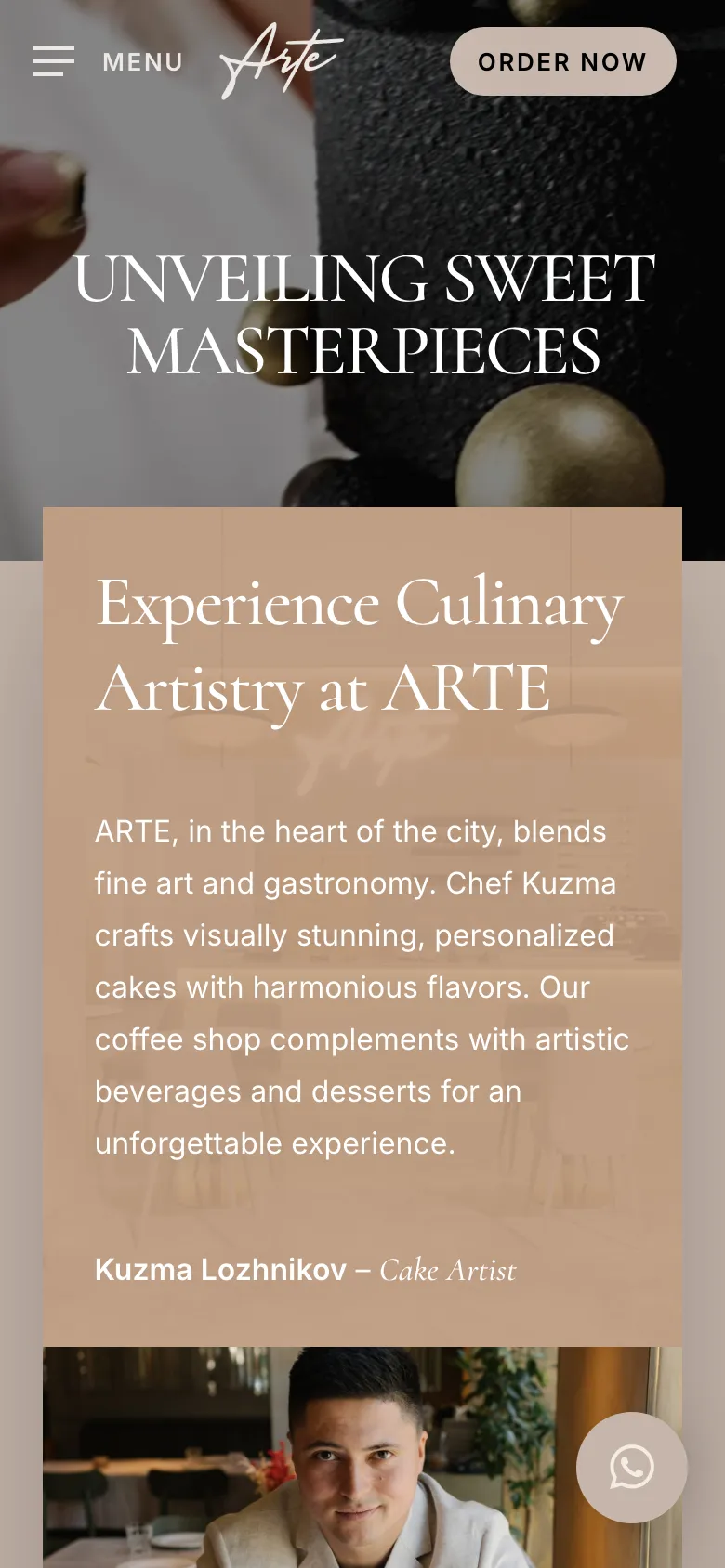 ARTE website on a phone.